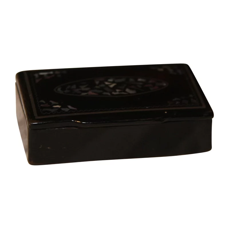 Small box in black lacquered wood with mother-of-pearl decoration. 20th … - Moinat - Boxes, Urns, Vases