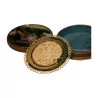 Round keepsake box with a romantic scene on top. Dated… - Moinat - Boxes, Urns, Vases