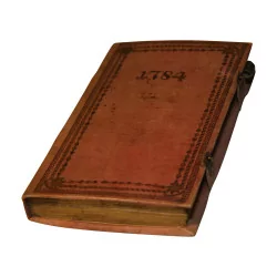 Alter Kalender oder Almanach datiert 1784 in geprägtem Leder und …