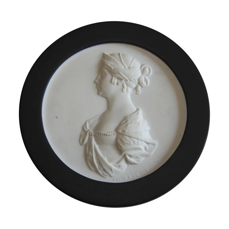 Meissen porcelain medallion with black wooden frame, … - Moinat - Chinaware, Porcelain