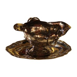 Sauciere in 800er Silber im Display mit Henkeln...