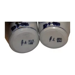 Paar lackierte Keramikpauken, handgefertigt …