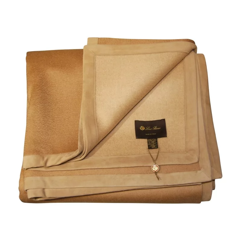Plaid Loro Piana Baby Camel Hair double face avec bordure en - Moinat - Couvertures, Plaids Plaid Loro Piana Baby Camel Hair double face avec bordure en - Moinat - Couvertures, Plaids