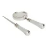 Box of letter openers and magnifying glass with transparent handle - Moinat - Office accessories, Inkwells