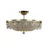Ceiling light with 9 lights and crystals, structure in polished brass. - Moinat - Chandeliers, Ceiling lamps