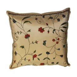 Coussin de la collection Chelsea Textiles en soie avec décor