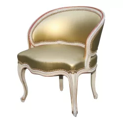 dressing table armchair in gilt lacquered beech covered with …