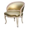 Fauteuil de coiffeuse en hêtre laqué doré recouvert de … - Moinat - Fauteuils
