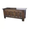 Coffre style Tudor en chêne teinté foncé. Angleterre, 20ème … - Moinat - Bahuts, Bars, Buffets, Coffres, Enfilades