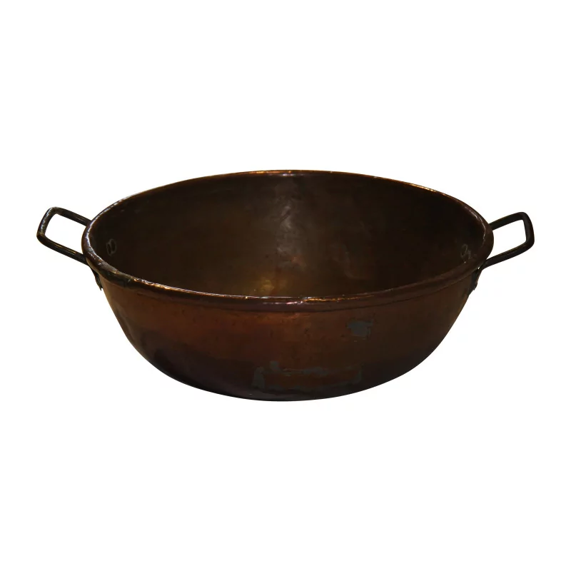salad bowl (basin) or copper bowl with handles... - Moinat - Decorating accessories