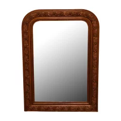 Louis-Philippe mirror richly carved in gilded wood. 20th …