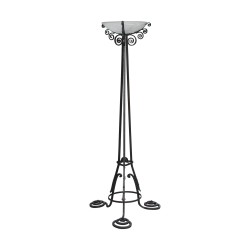 Art-Deco-Stehlampe im Stil von Brandt mit weißer Schale
