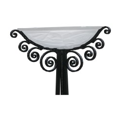 Art-Deco-Stehlampe im Stil von Brandt mit weißer Schale