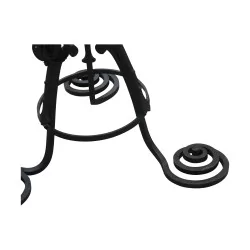 Lampadaire Art-Déco dans le goût de Brandt avec coupelle vert (genre Lalique).