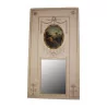 Grand trumeau Louis XVI avec miroir et peinture décorative sur … - Moinat - Glaces, Miroirs
