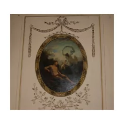 Большое трюмо Людовика XVI с зеркалом и декоративной росписью на …