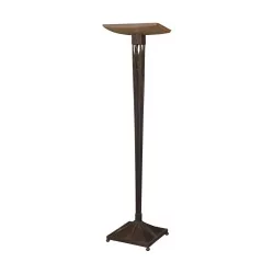 Lampadaire Art Déco à 4 lumières, piétement en fer forgé et …