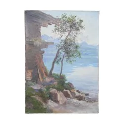 Gemälde, Öl auf Leinwand signiert links unten Fritz Edouard …