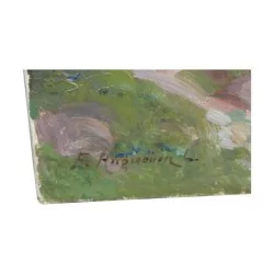 Gemälde, Öl auf Leinwand signiert links unten Fritz Edouard …