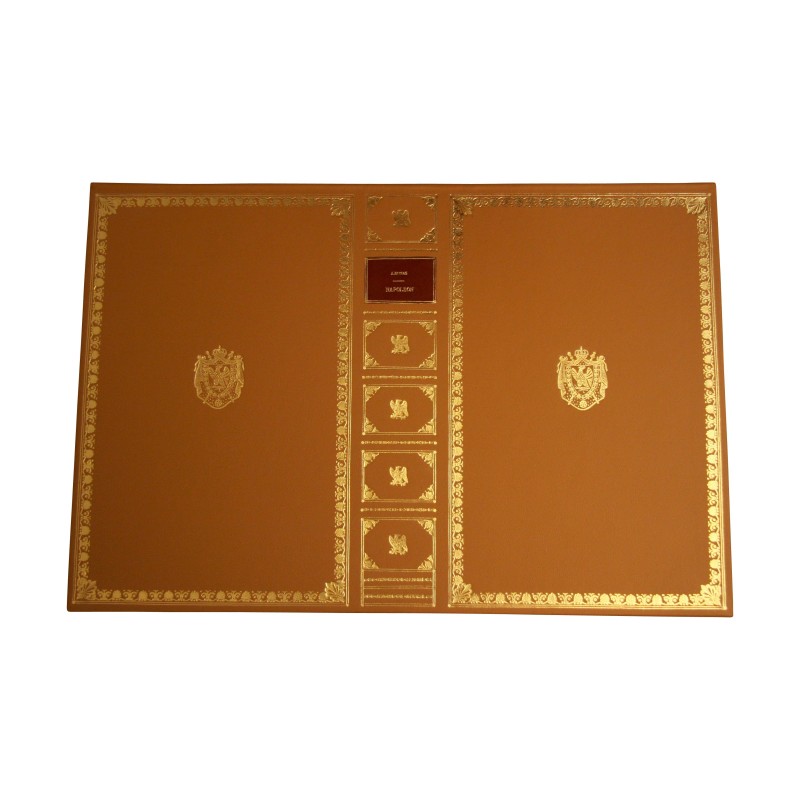 Leder-Schreibunterlage mit 1 Buchklappe, Farbe 18237 Camel - Moinat - Bürozubehör, Tintenbehälter Leder-Schreibunterlage mit 1 Buchklappe, Farbe 18237 Camel - Moinat - Bürozubehör, Tintenbehälter
