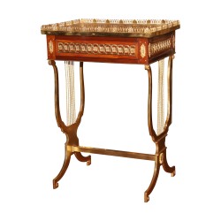 A Winston Churchill model pedestal table, Louis XVI style in