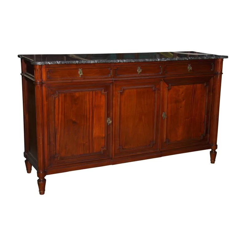 Buffet Louis XVI en acajou avec dessus marbre gris Saint Anne … - Moinat - Bahuts, Bars, Buffets, Coffres, Enfilades Buffet Louis XVI en acajou avec dessus marbre gris Saint Anne … - Moinat - Bahuts, Bars, Buffets, Coffres, Enfilades