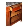 Buffet Louis XVI en acajou avec dessus marbre gris Saint Anne … - Moinat - Bahuts, Bars, Buffets, Coffres, Enfilades