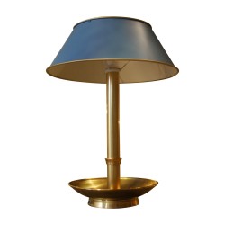 Messinglampe im Directoire-Stil mit feinem Goldfinish und …