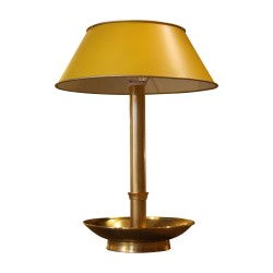 Directoire 风格黄铜灯，带有精美的金色饰面和……