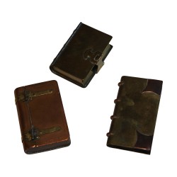 Ensemble de 3 boites livres en laiton. (2 boites et 1