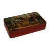 Boite rectangulaire en métal peint avec dessus décor scène de - Moinat - Boites, Urnes, Vases