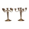 Paire de chandeliers 5 branches en argent 925 - Moinat - Bougeoirs, Chandeliers