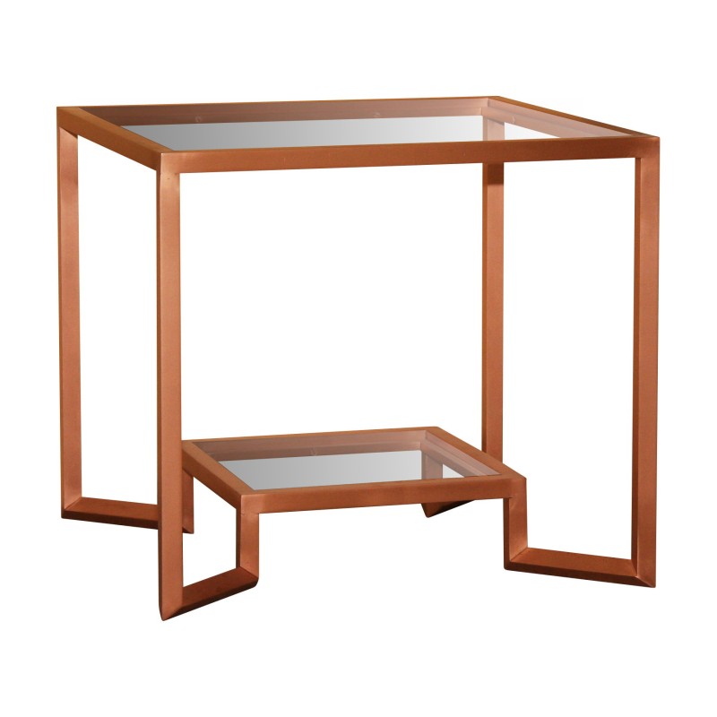 Coffee table in solid iron with copper finish and trays … - Moinat - Coffee tables Coffee table in solid iron with copper finish and trays … - Moinat - Coffee tables