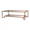 Coffee table in solid iron with copper finish and trays … - Moinat - byMoinat
