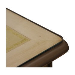 Schreibtisch im Stil Louis XV (Prototyp) aus weiß lackierter Buche mit …