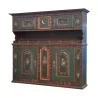 Grand buffet vaisselier, 2 corps, en bois peint, collection … - Moinat - Etagères, Bibliothèques, Vitrines