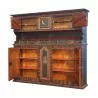 Grand buffet vaisselier, 2 corps, en bois peint, collection … - Moinat - Etagères, Bibliothèques, Vitrines