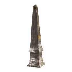Transparent glass obelisk. 20th century