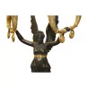 Pair of Empire \"Winged Women\" candlesticks, in chiseled bronze and … - Moinat - Candleholders, Candlesticks