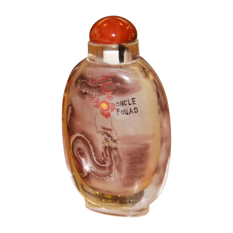 Glas Schnupftabakflasche Schnupftabakdose mit Kork, Provenienz … - Moinat - Dekorationszubehör