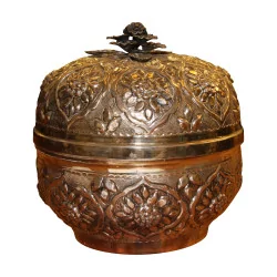 Richly decorated 925 silver candy box. North Africa