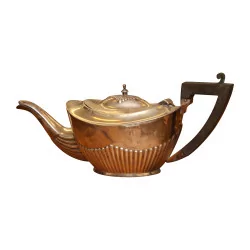 800 silver teapot with wooden handle. Switzerland, 19th century