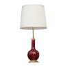 Chinese porcelain vase in oxblood color, mounted in - Moinat - Table lamps
