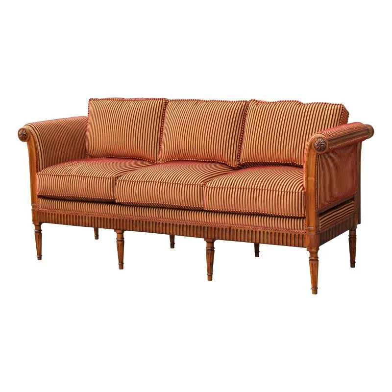 路易十六沙发，胡桃木凹槽桌腿…… - Moinat - 沙发