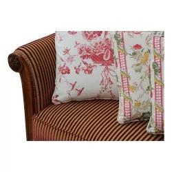 路易十六沙发，胡桃木凹槽桌腿……