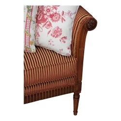 路易十六沙发，胡桃木凹槽桌腿……