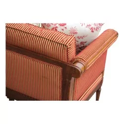 路易十六沙发，胡桃木凹槽桌腿……