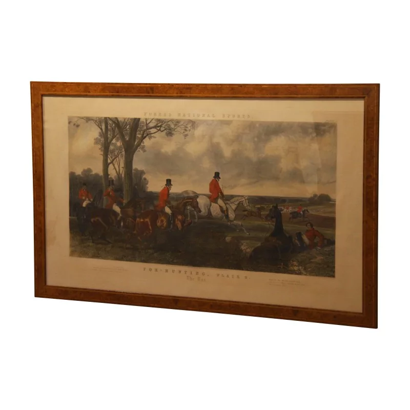 Tableau, gravure sous verre avec cadre en palissandre … - Moinat - Tableaux - Divers Tableau, gravure sous verre avec cadre en palissandre … - Moinat - Tableaux - Divers
