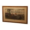 Tableau, gravure sous verre avec cadre en palissandre … - Moinat - Tableaux - Divers