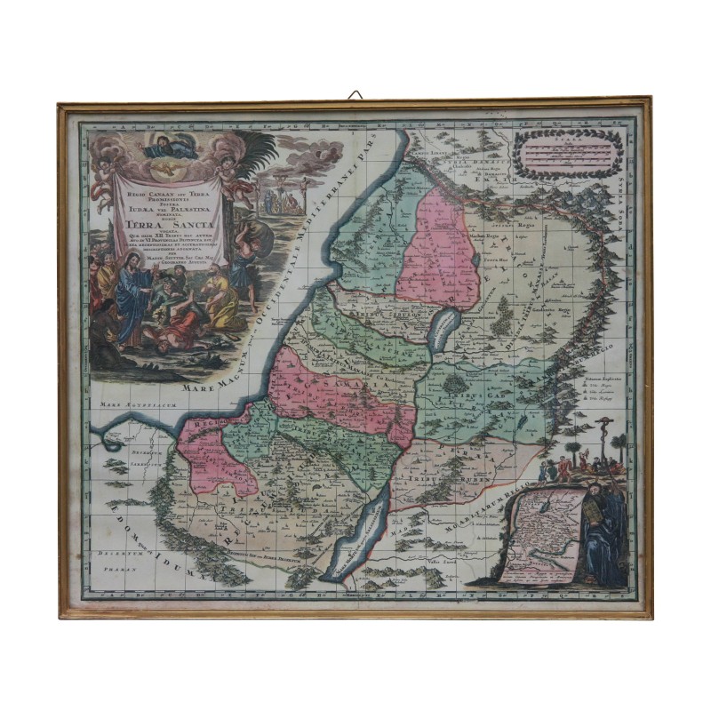 Gravur unter Glas, Reproduktion einer alten Karte „Terra … - Moinat - Gravüren Gravur unter Glas, Reproduktion einer alten Karte „Terra … - Moinat - Gravüren